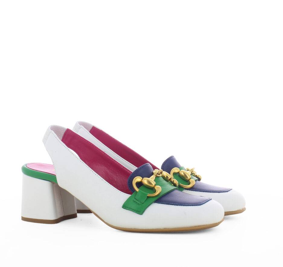 Le Babe MOCASSINI IN NAPPA BIANCA In Saldo