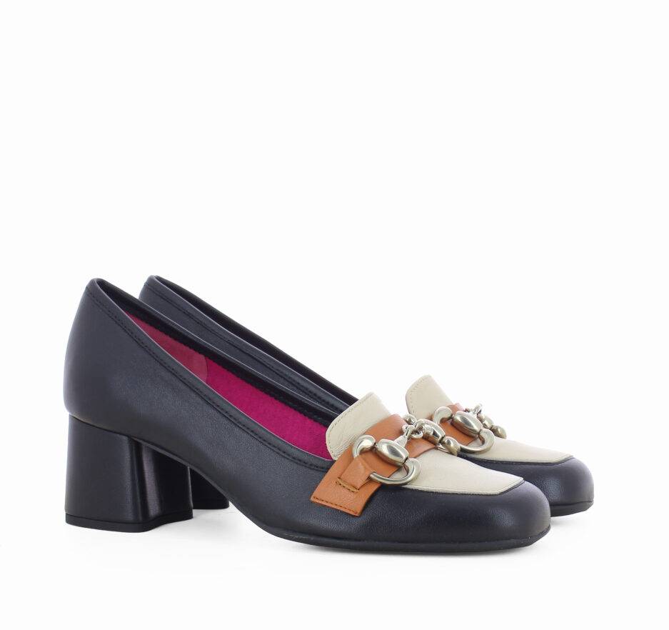 Le Babe MOCASSINI IN NAPPA NERA Nuova