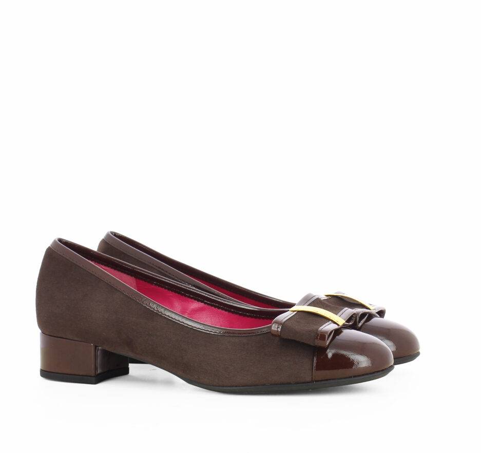 Le Babe BALLERINE IN VELOUR TESTA DI MORO Spedizione Gratuita