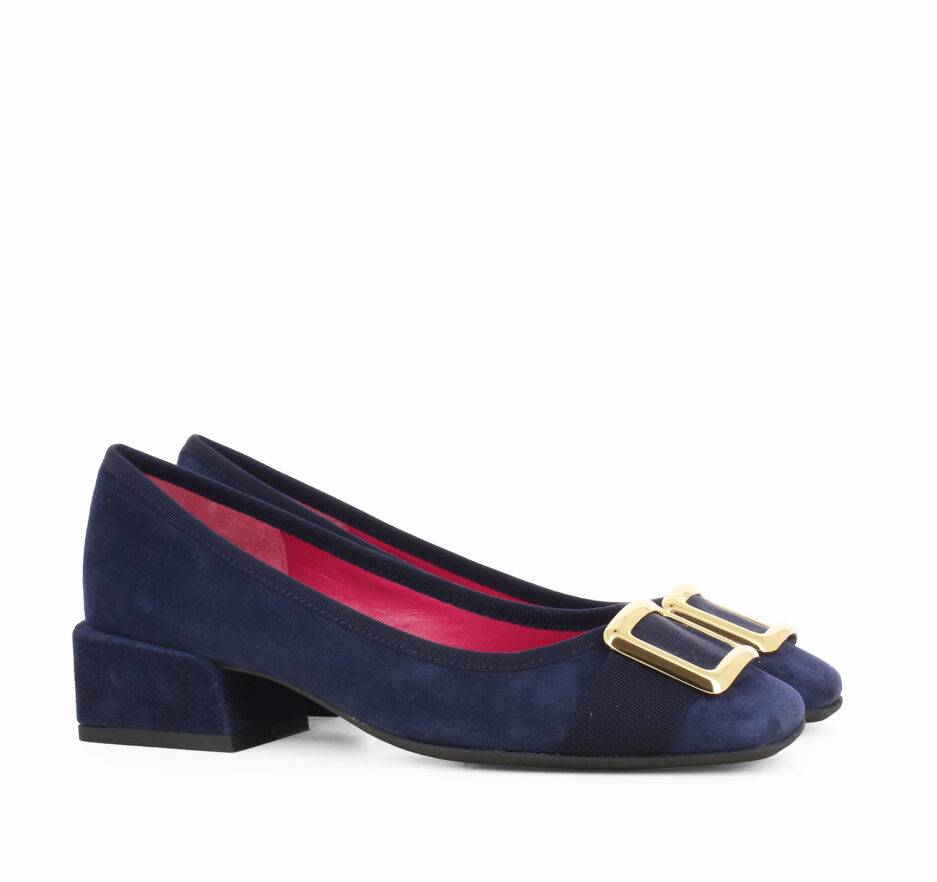 Le Babe BALLERINE IN VELOUR BLU Soddisfazione Garantita