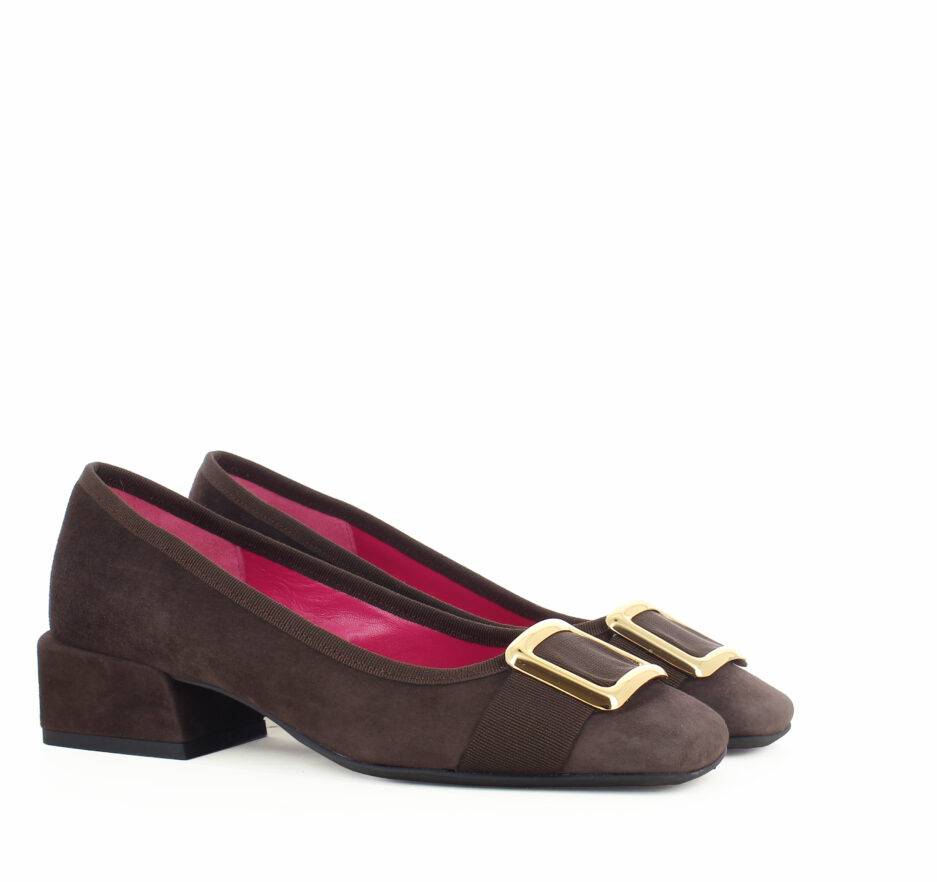 Le Babe BALLERINE IN VELOUR TESTA DI MORO Qualità Garantita