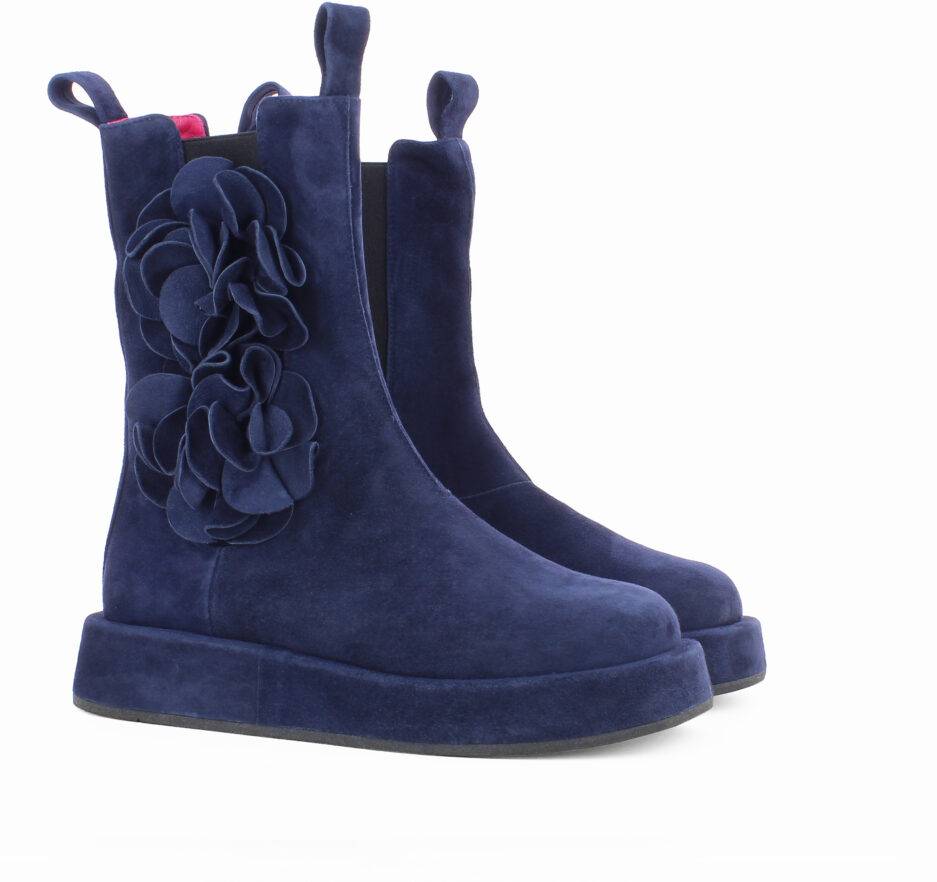 Le Babe BOOTS IN VELOUR BLU Hotsell