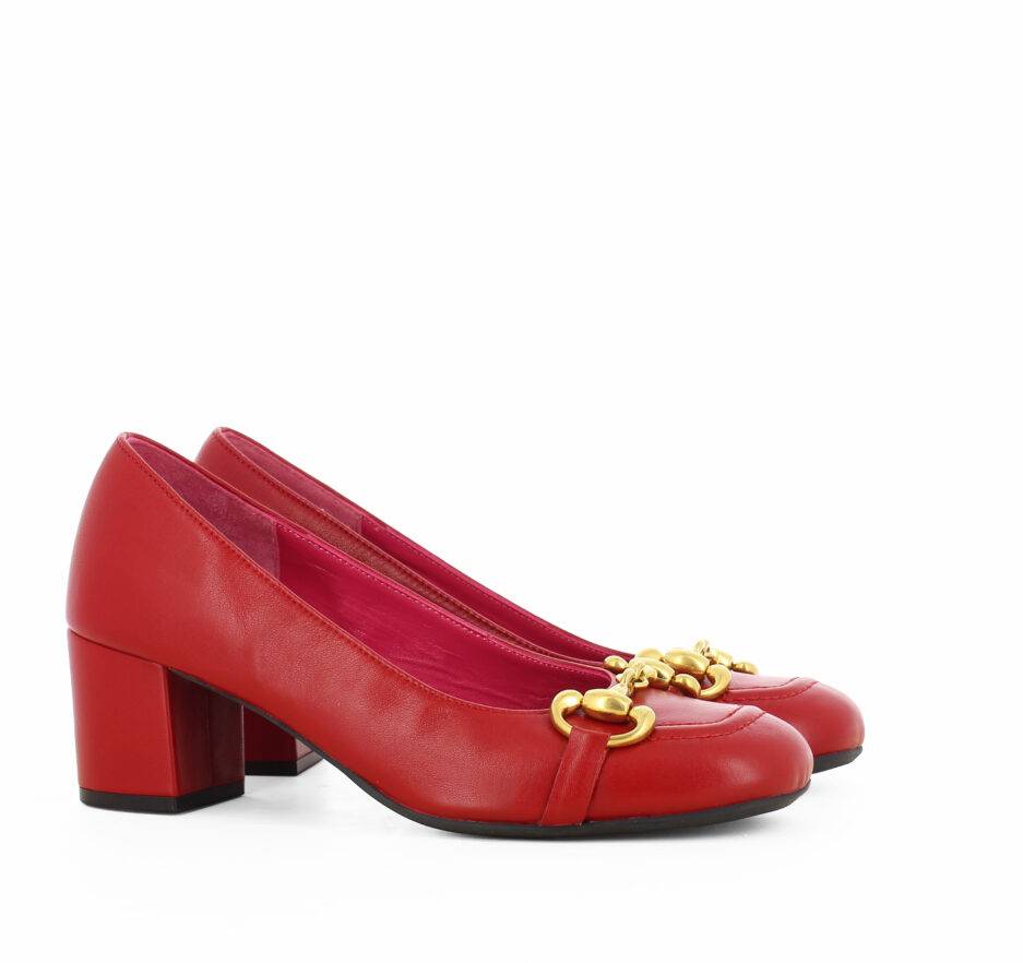 Le Babe DECOLLETE’ IN NAPPA ROSSA Negozio