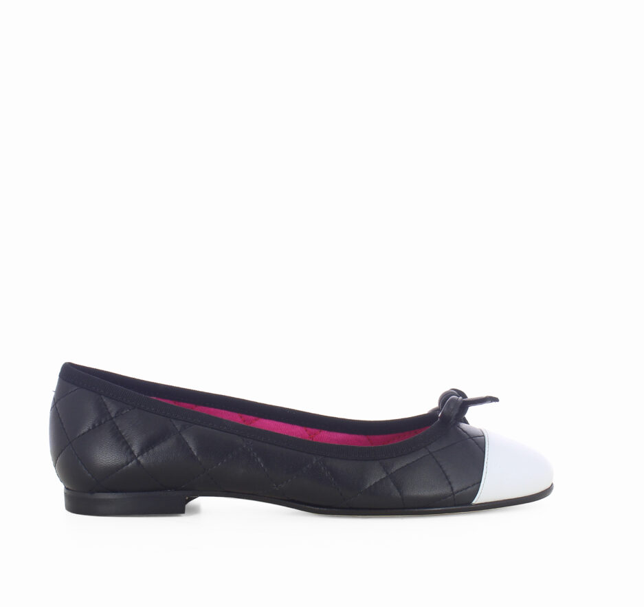 Le Babe BALLERINE IN NAPPA NERA In Saldo