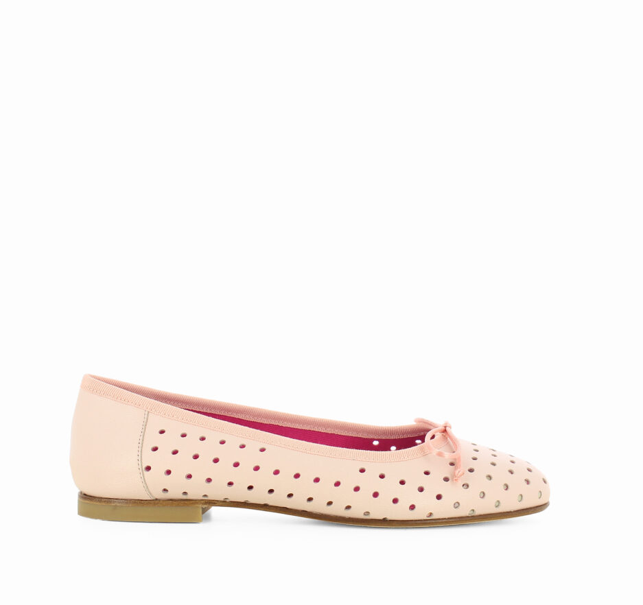 Le Babe BALLERINE IN NAPPA ROSA Nuova
