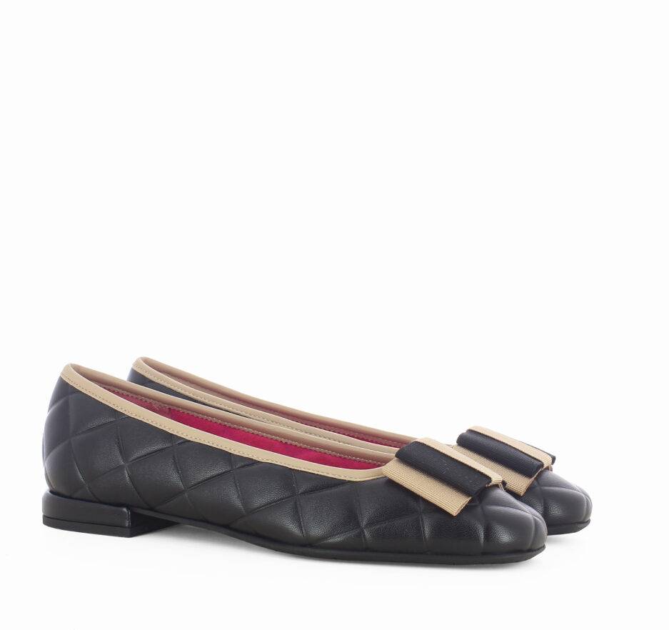 Le Babe BALLERINE IN NAPPA NERA Qualità
