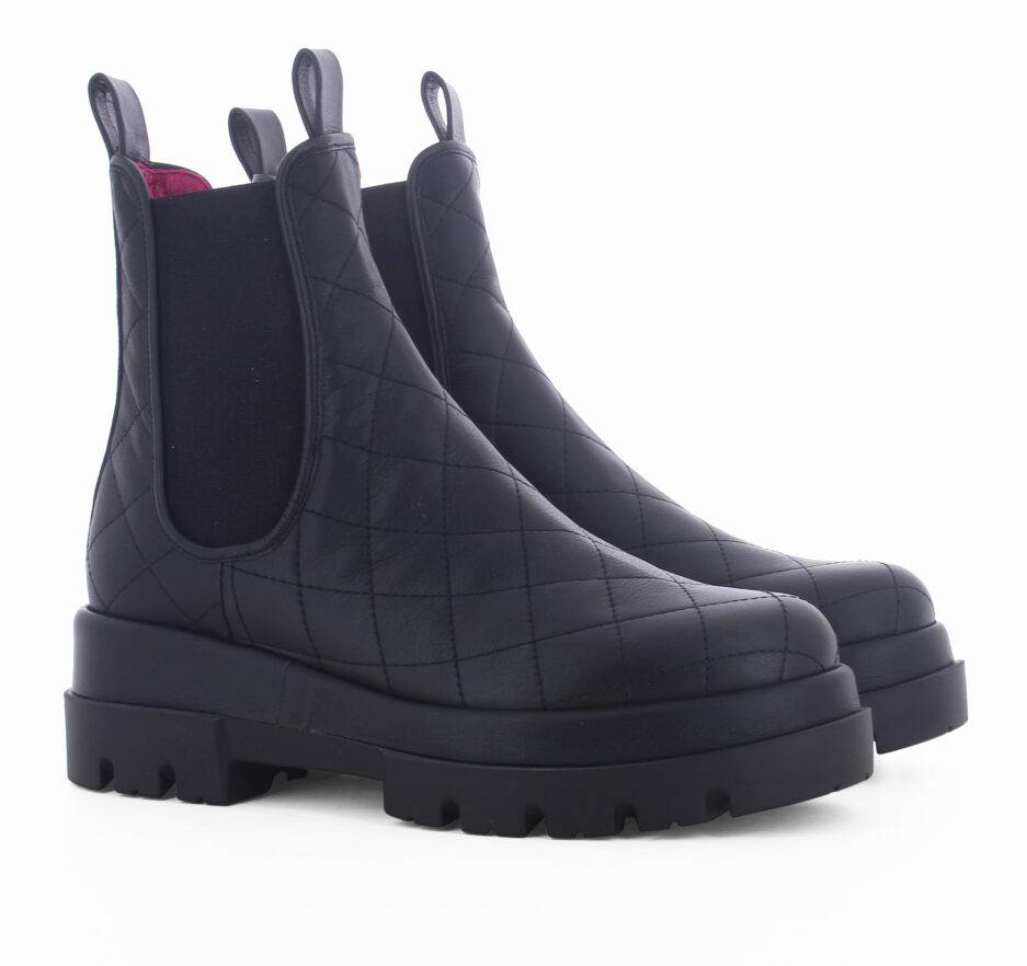 Le Babe TRONCHETTI IN VITELLO NERO Spedizione Gratuita
