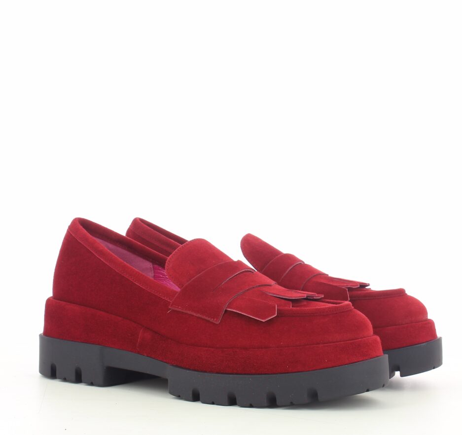 Le Babe MOCASSINI IN VELOUR SCARLET Negozio