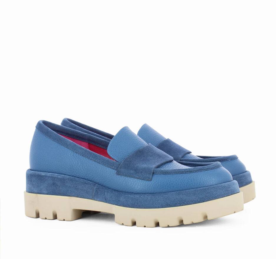 Le Babe MOCASSINI IN DOLLARINO AZUL In Saldo