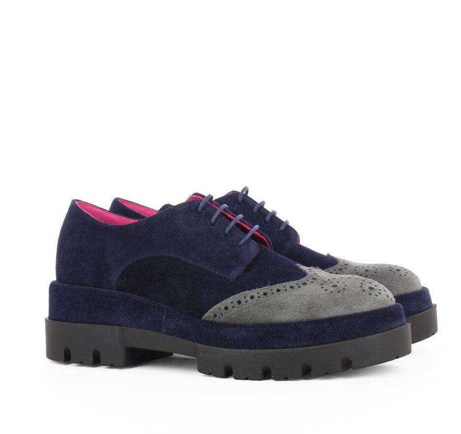 Le Babe ALLACCIATE IN SCAMOSCIATO BLU Nuovo