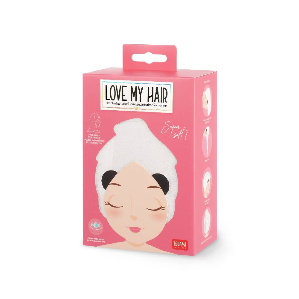 Legami Asciugamano per Capelli a Turbante - Love My Hair Moda