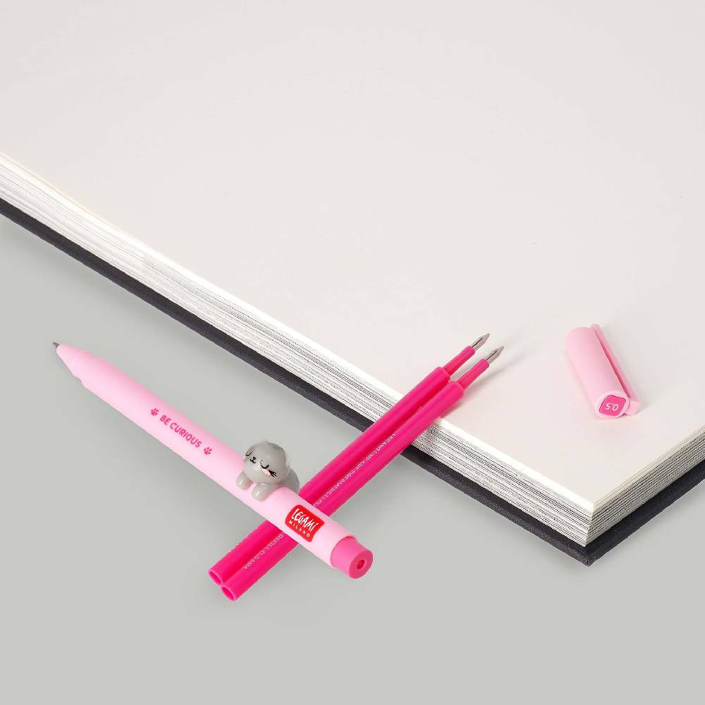 Legami Set Penna Lovely Kitty con Refill Rosa Italy