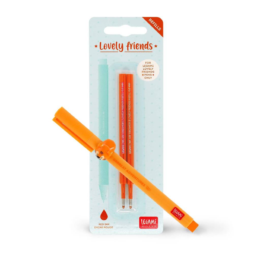 Legami Set Penna Lovely Tiger con Refill Arancione Vendita