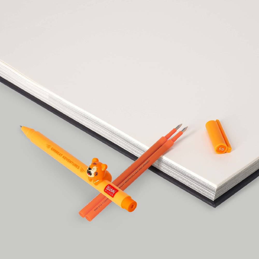 Legami Set Penna Lovely Tiger con Refill Arancione Vendita