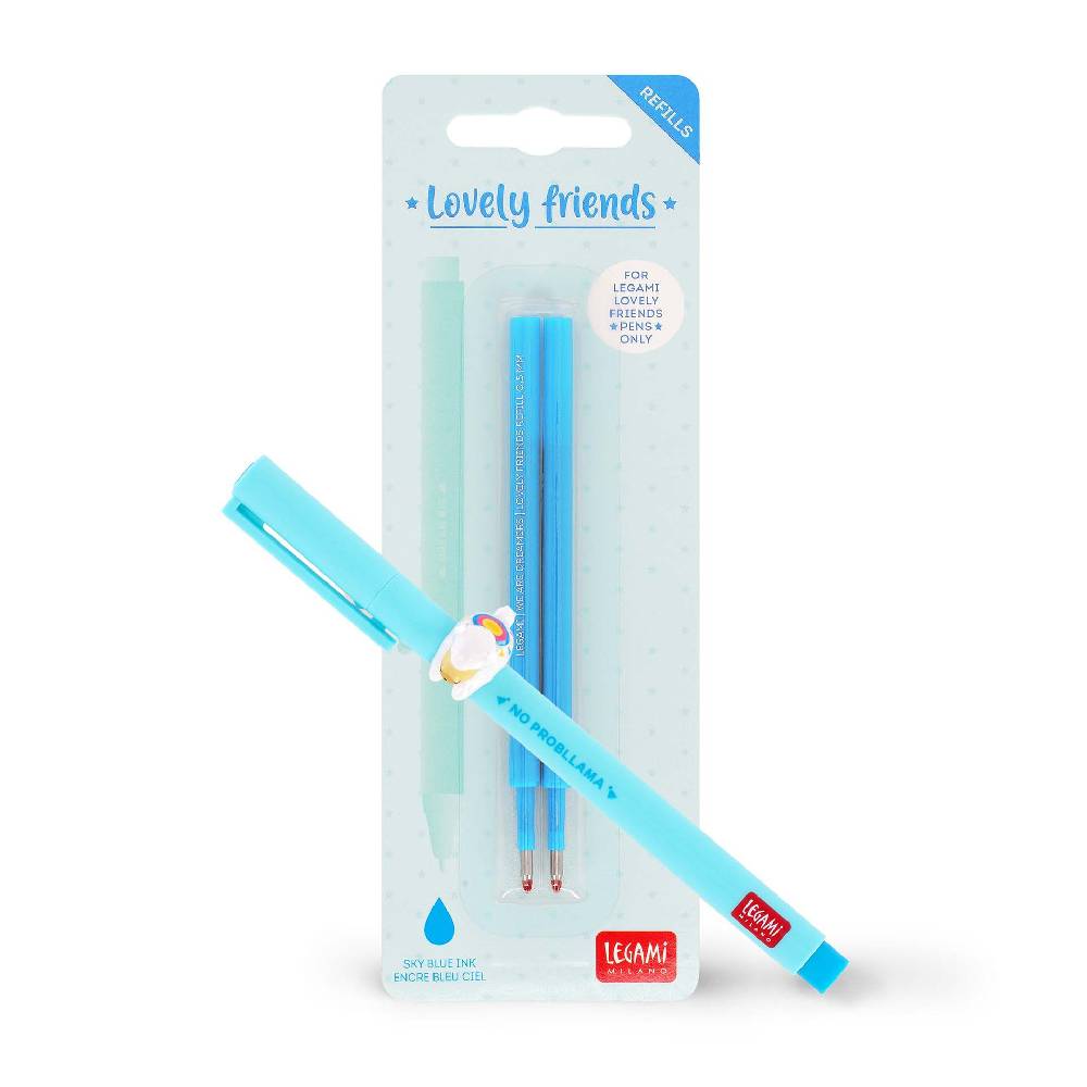 Legami Set Penna Lovely Llama con Refill Azzurro Spedizione Gratuita