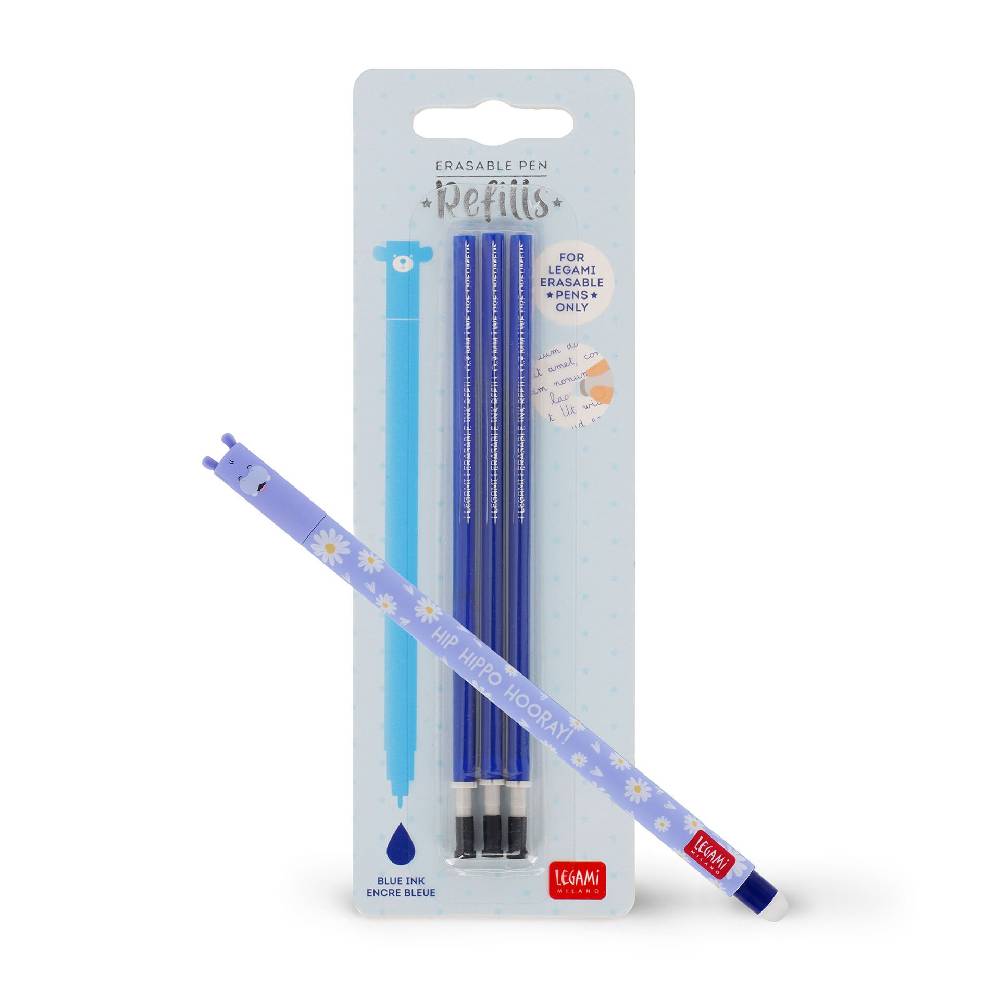 Legami Set Penna Cancellabile Hippo con Refill Blu Pezzi Unici