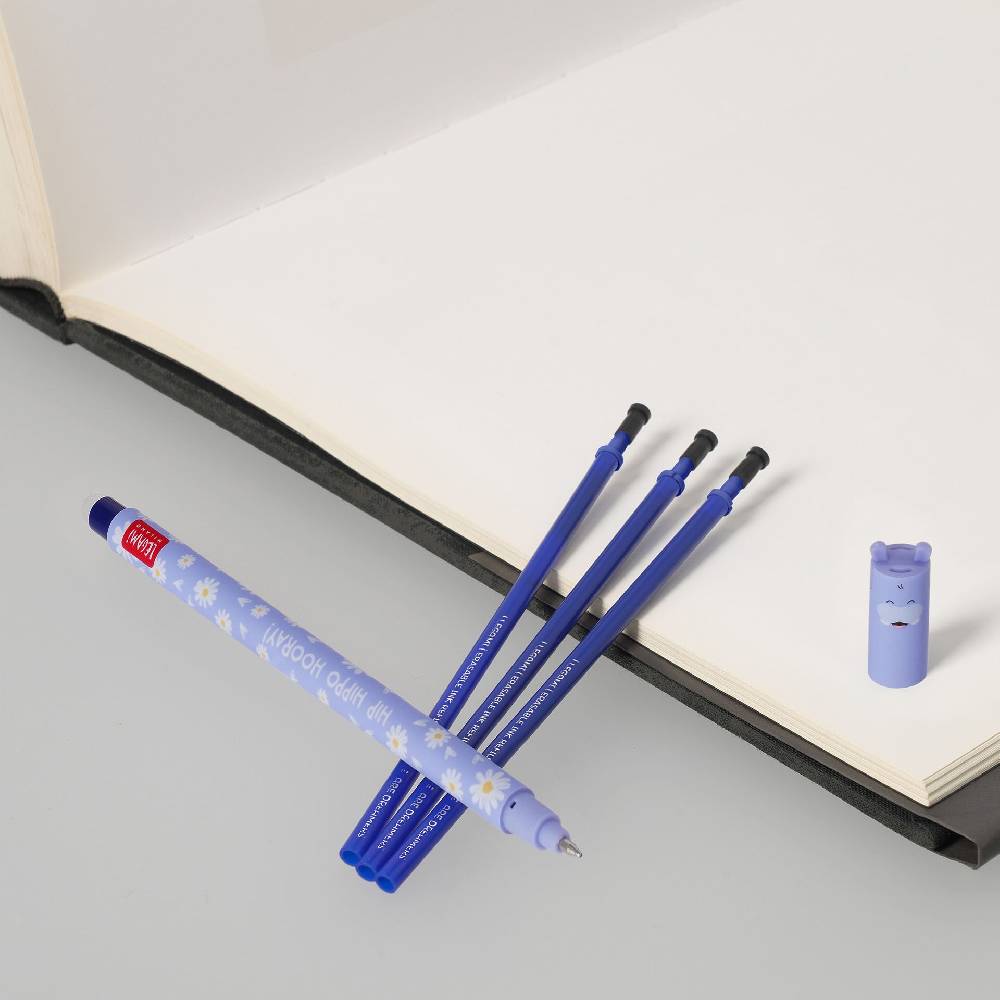 Legami Set Penna Cancellabile Hippo con Refill Blu Pezzi Unici