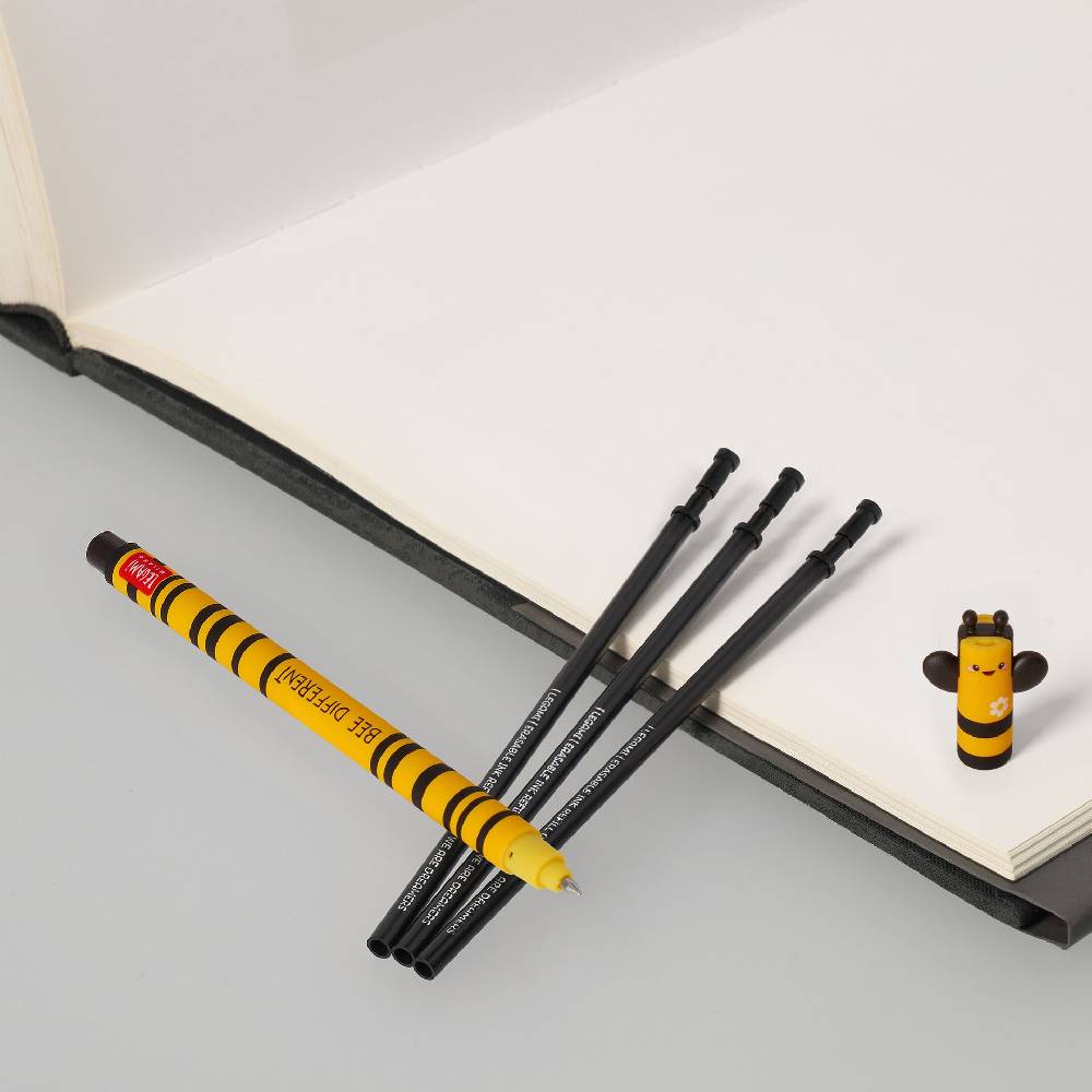 Legami Set Penna Cancellabile Bee con Refill Nero Soddisfazione Garantita