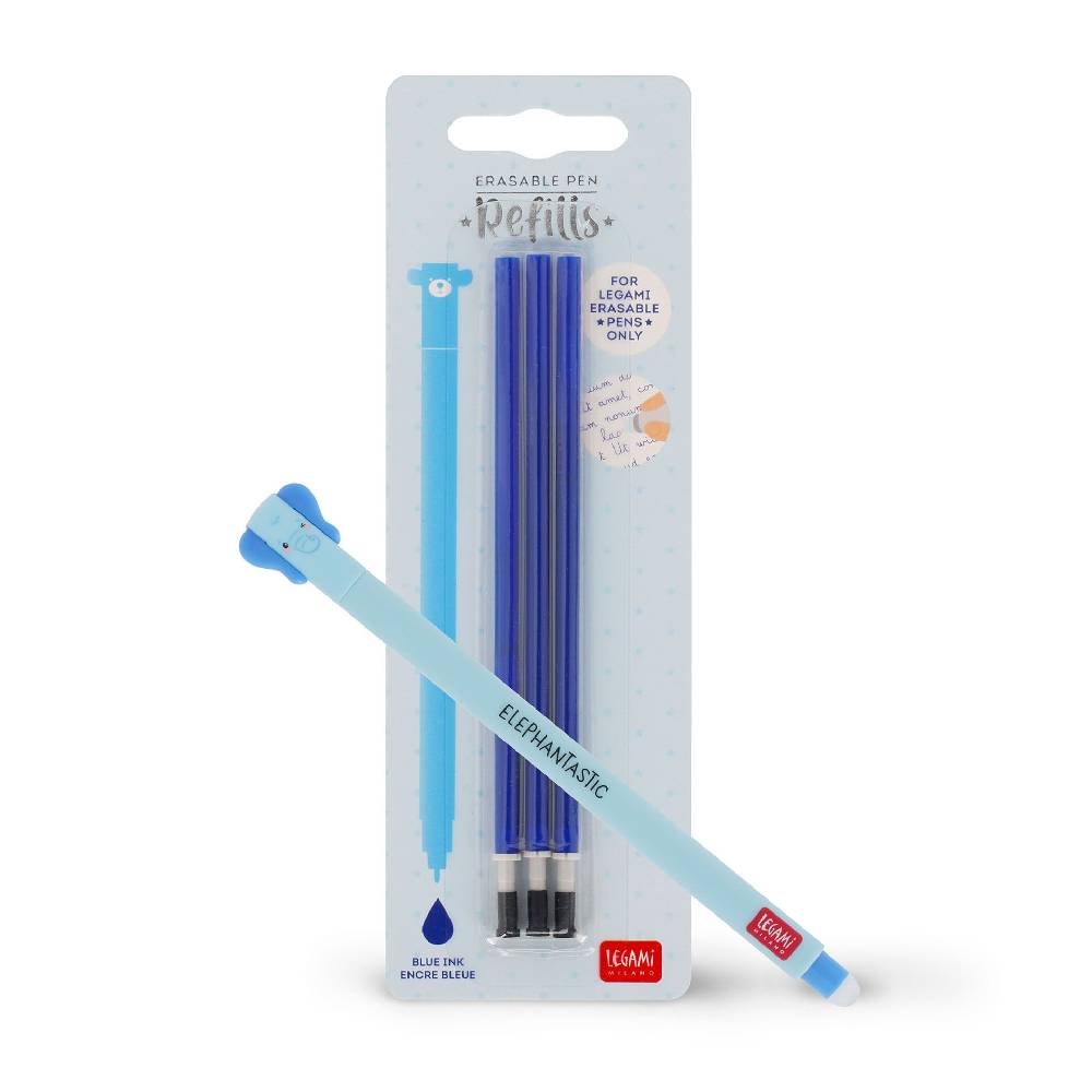 Legami Set Penna Cancellabile Elephant con Refill Blu Consegna Veloce