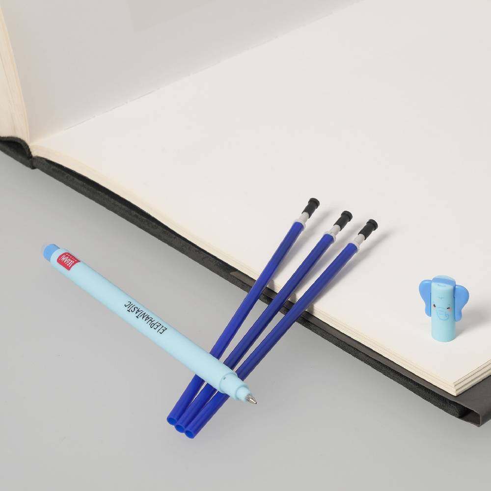 Legami Set Penna Cancellabile Elephant con Refill Blu Consegna Veloce