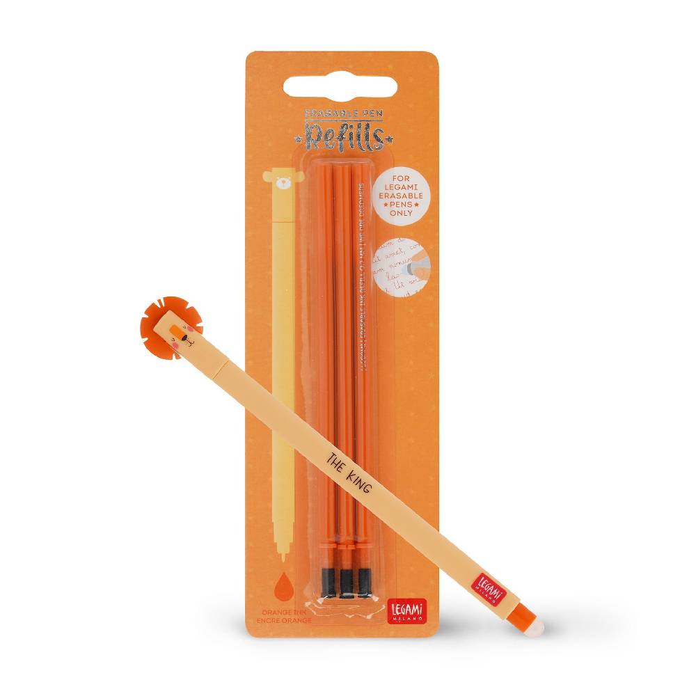 Legami Set Penna Cancellabile Lion con Refill Arancione Shopping Online