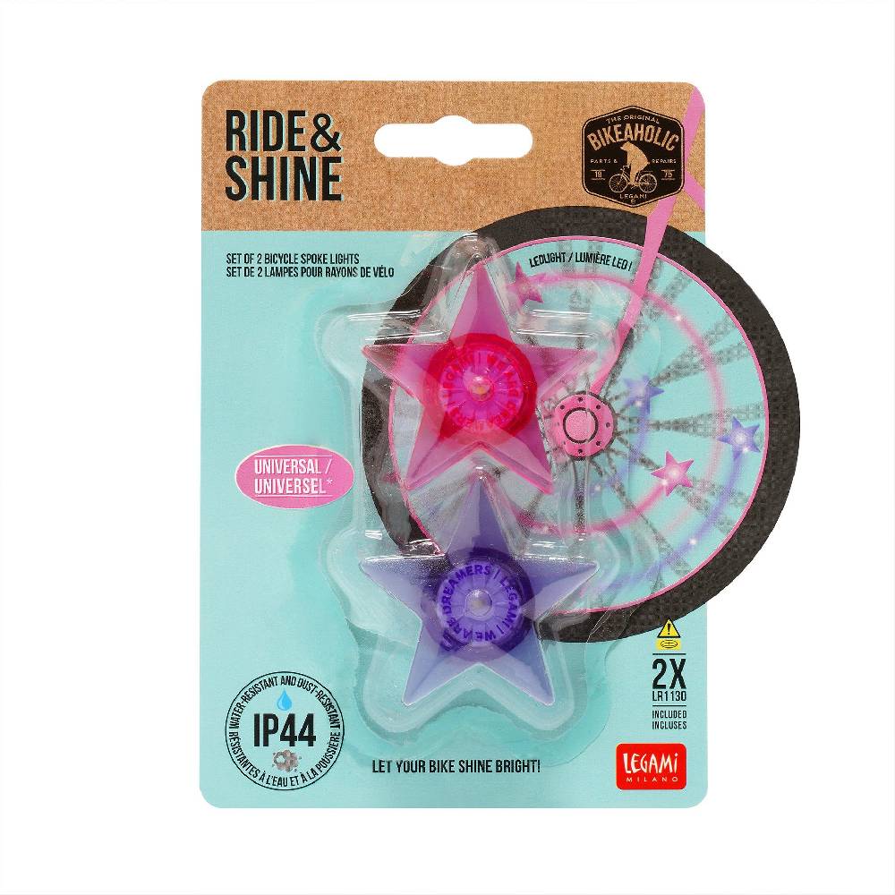 Legami Set di 2 Luci Per i Raggi Della Bicicletta - Ride & Shine Saldi Di Fabbrica