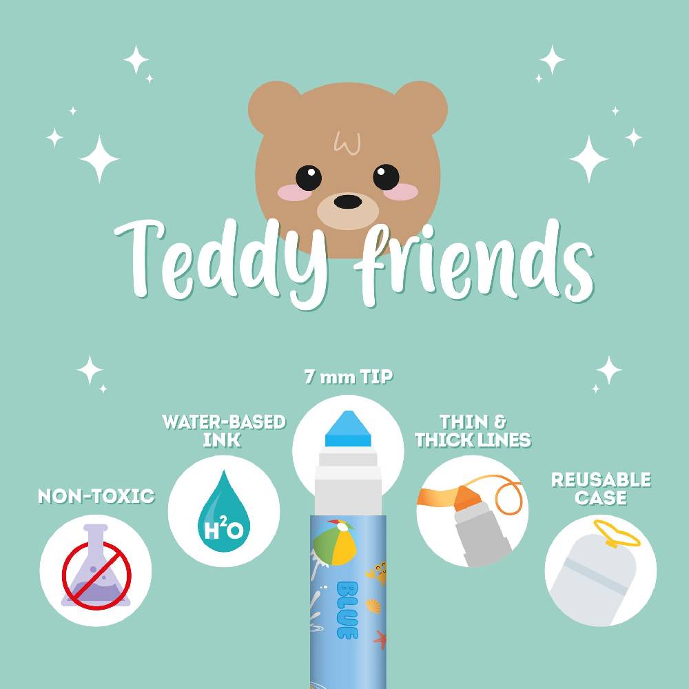 Legami Set di 12 Pennarelli - Teddy Friends Negozio