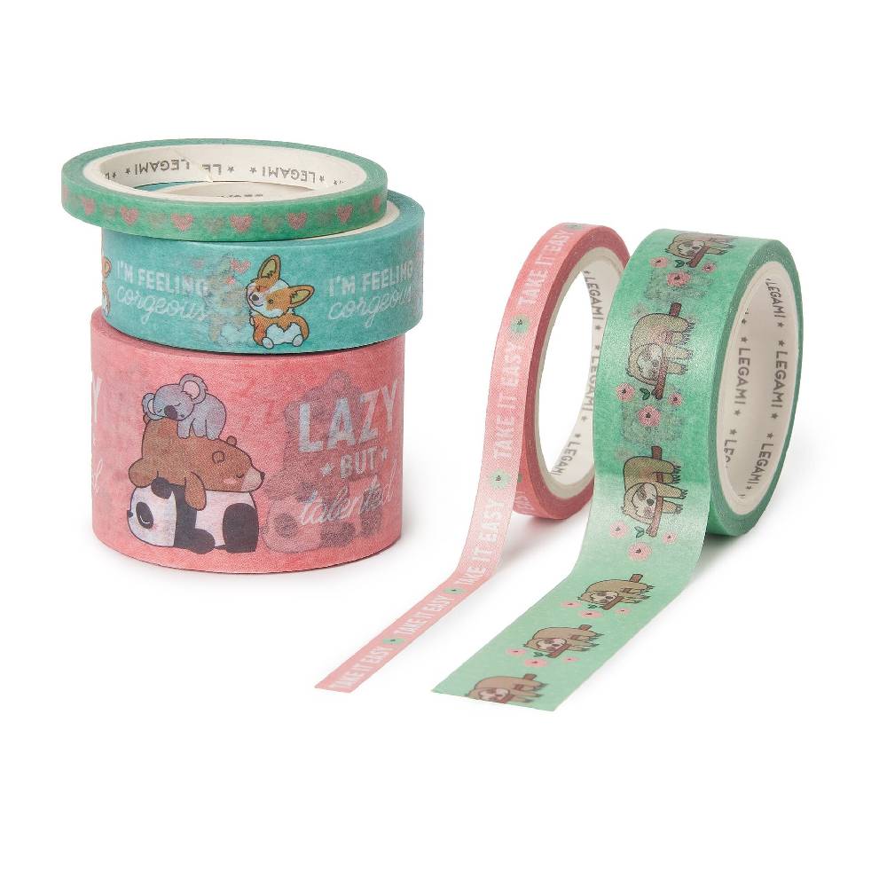 Legami Set di 5 Nastri Adesivi di Carta - Tape By Tape