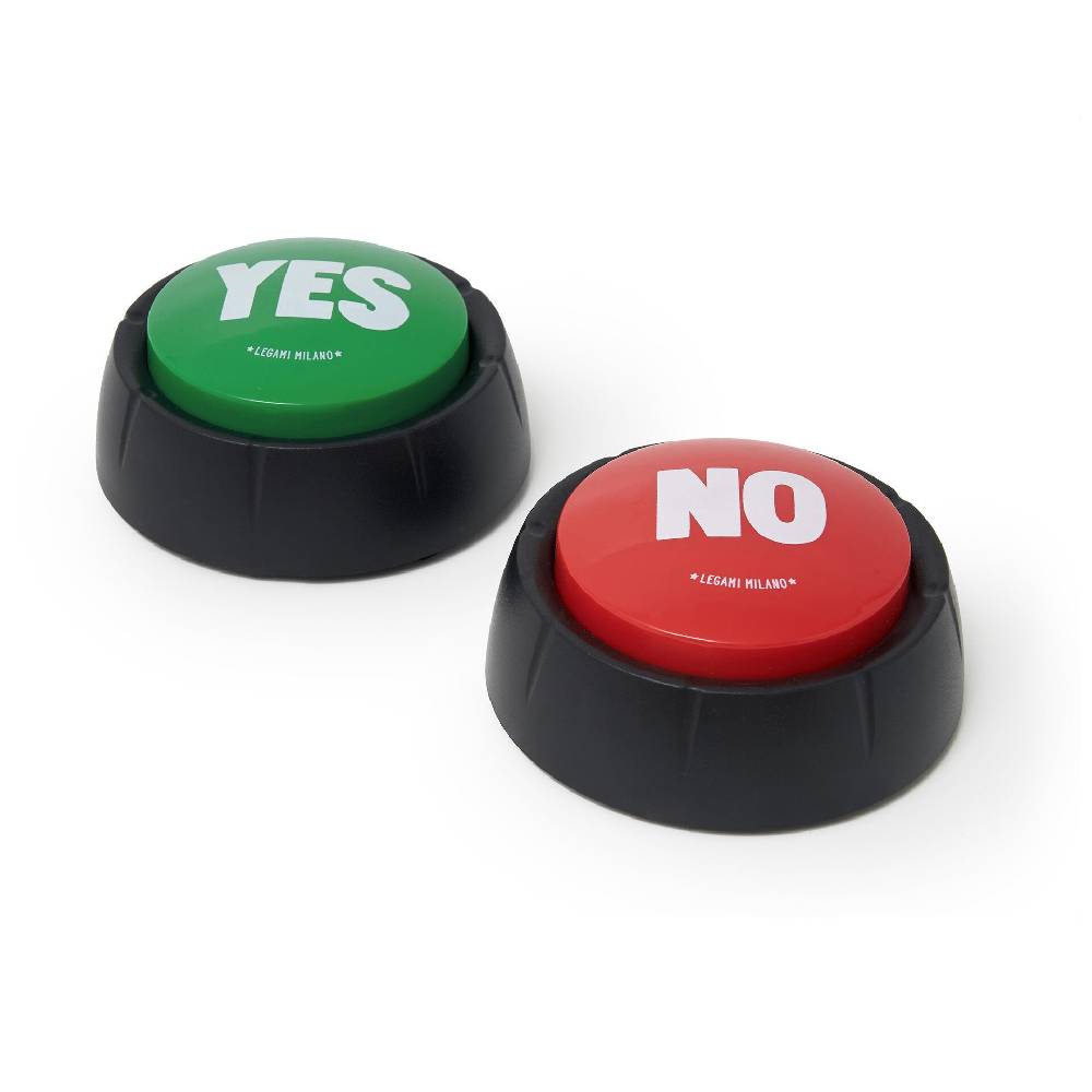 Legami YES & NO - Set di Due Pulsanti Sonori In Linea