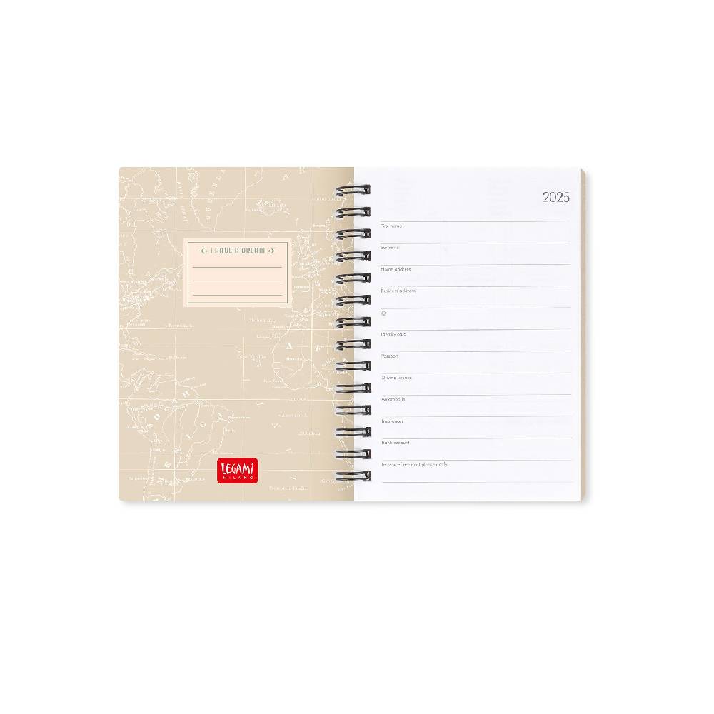 Legami Agenda 12 Mesi Settimanale - Small - Spiralata - 2025 Fino Al -60%