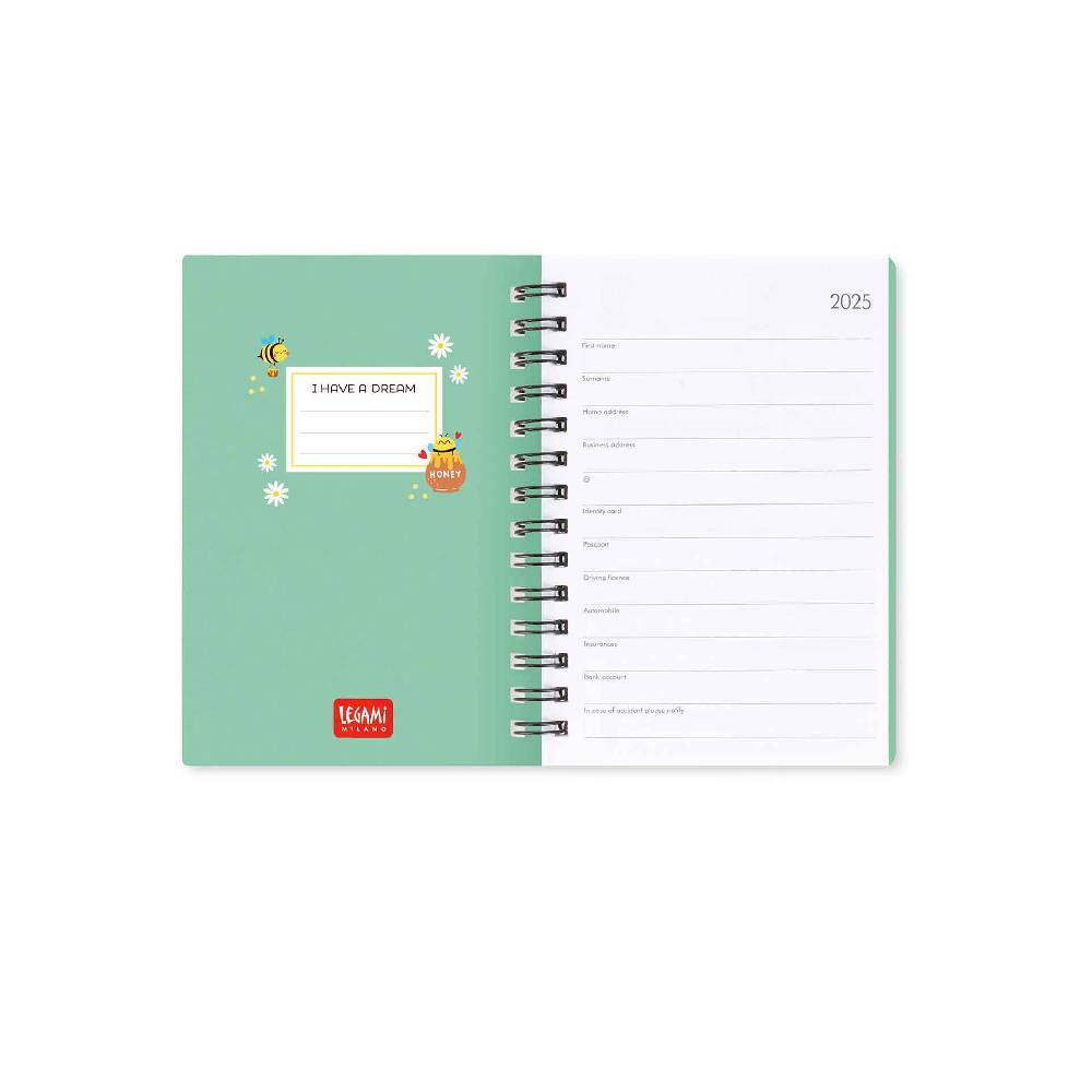 Legami Agenda 12 Mesi Settimanale - Small - Spiralata - 2025 Prezzo Ridotto