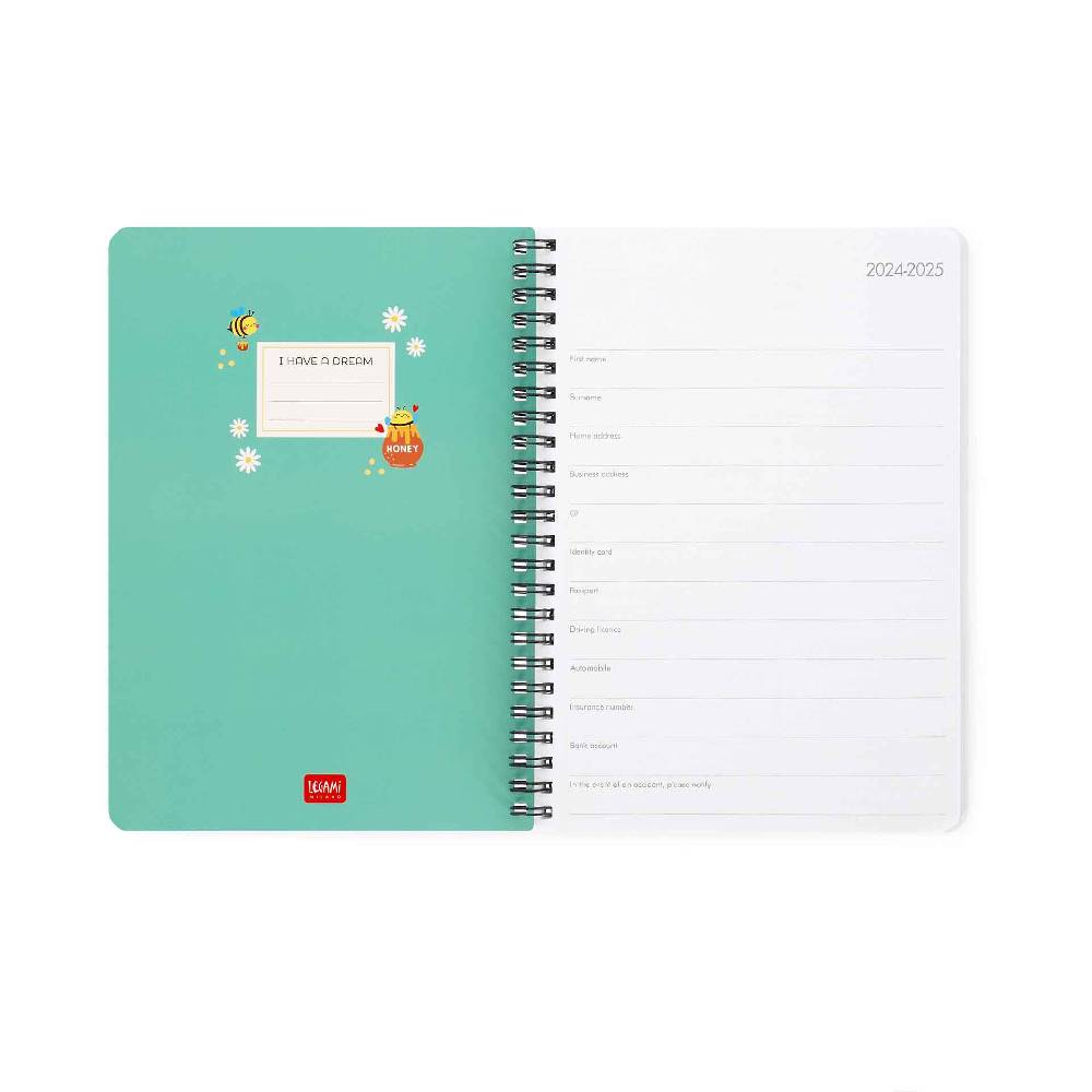 Legami Agenda 12 Mesi Settimanale - Large - Spiralata - 2025 Black Friday