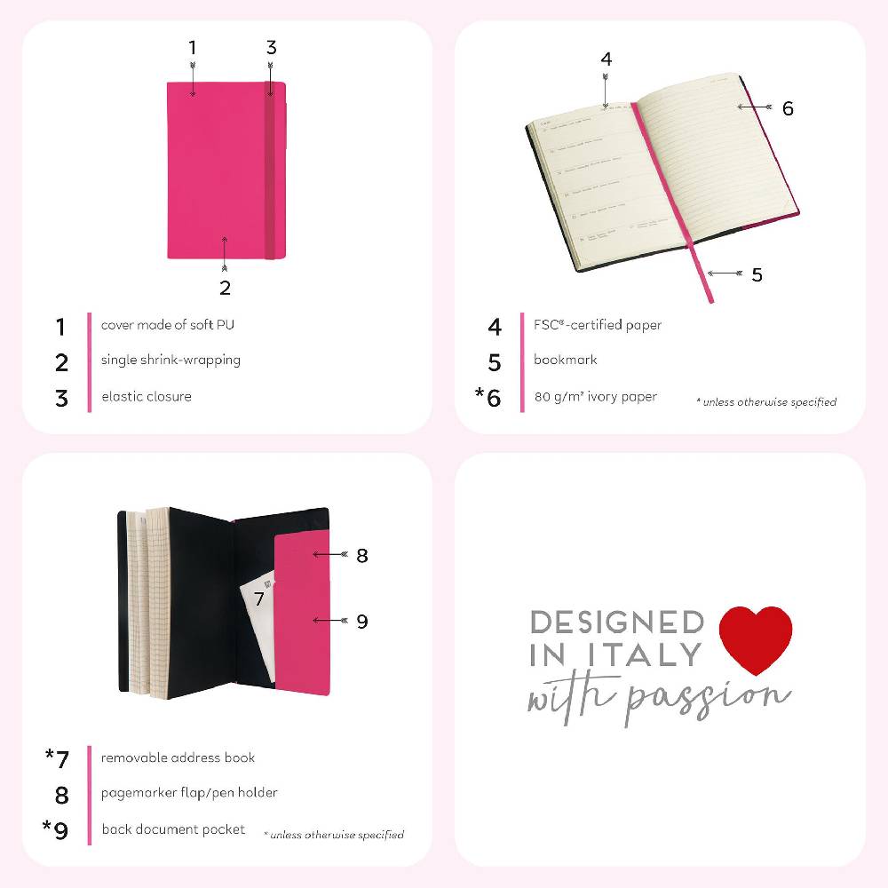 Legami Agenda 18 Mesi Settimanale - Medium - Con Notebook - 2024/2025 2025