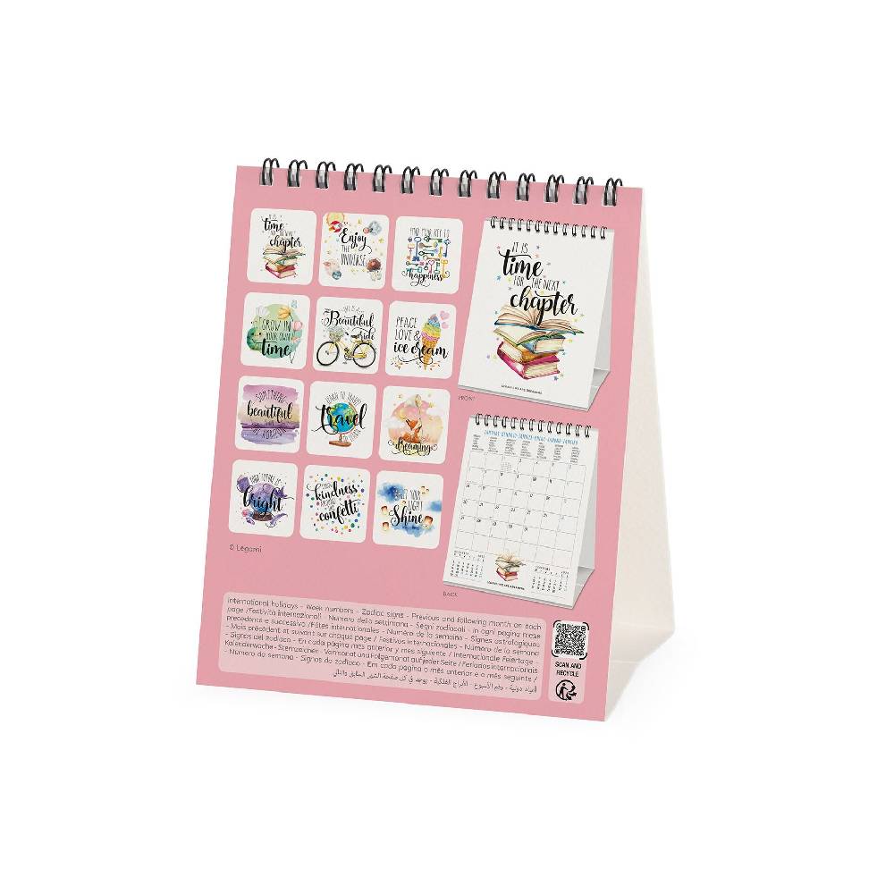 Legami Calendario da Tavolo 2025 - 12 x 14,5 cm Italia