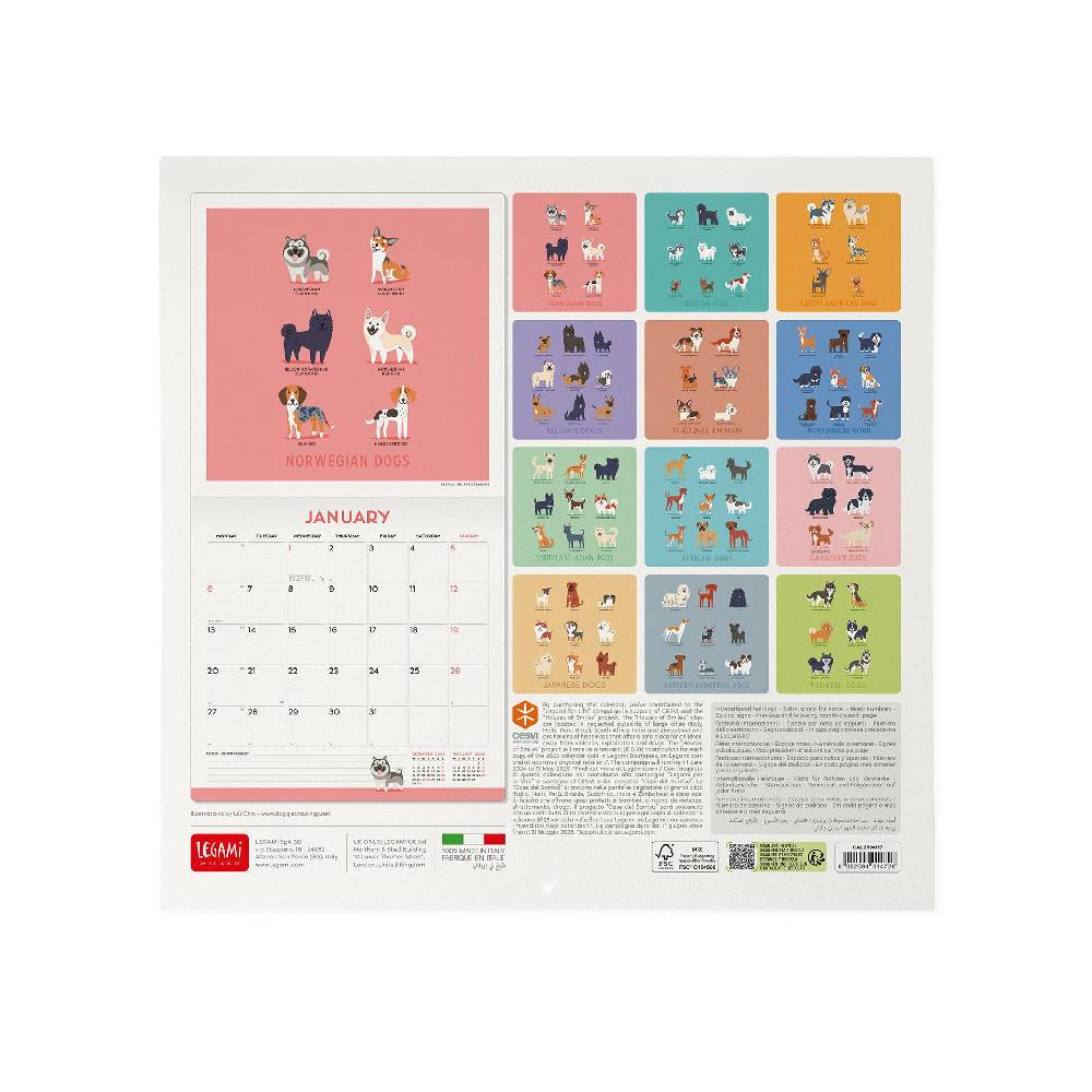 Legami Calendario da Parete 2025 - 30 x 29 cm In Vendita