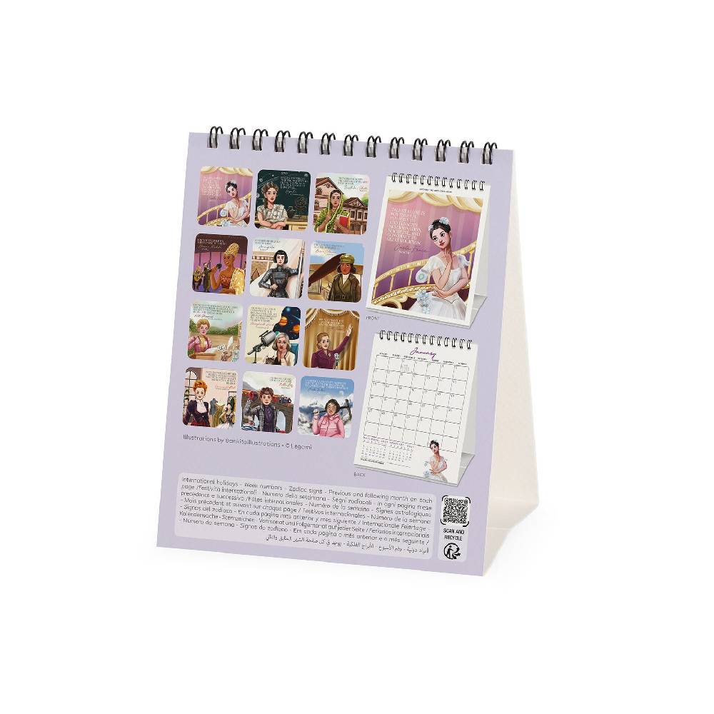 Legami Calendario da Tavolo 2025 - 12 x 14,5 cm Italia