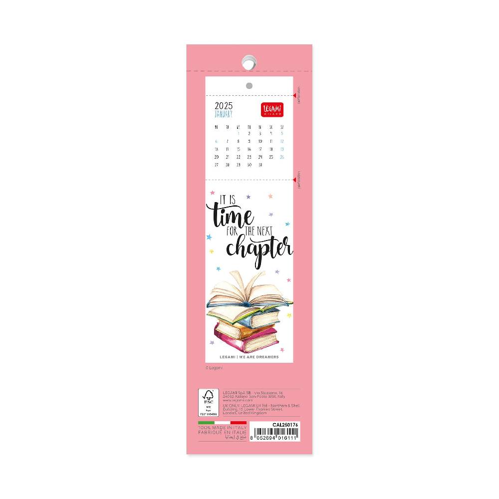 Legami Calendario Segnalibro 2025 - 5,5 x 18 cm Spedizione Gratuita
