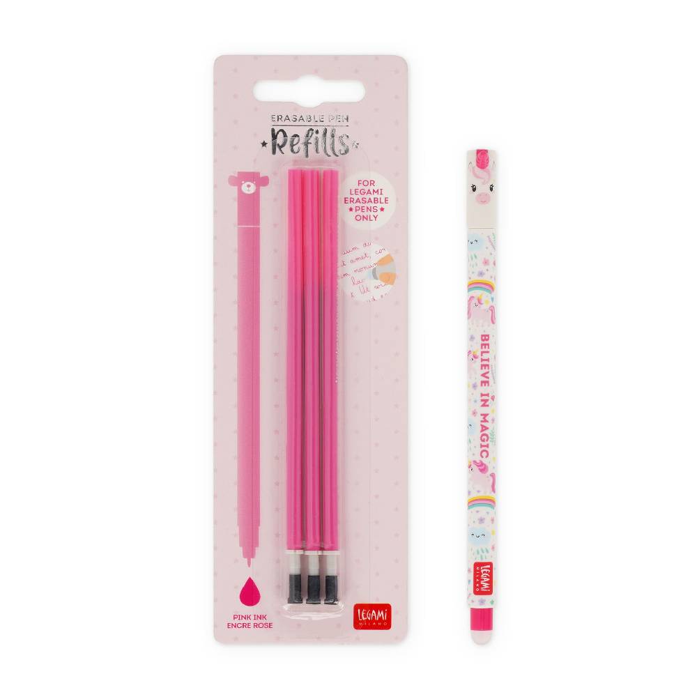 Legami Set Penna Cancellabile Unicorn con Refill Rosa Italy