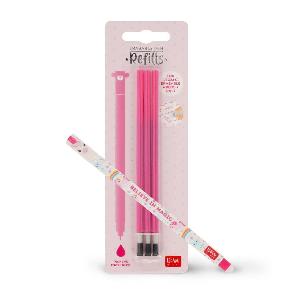 Legami Set Penna Cancellabile Unicorn con Refill Rosa Italy