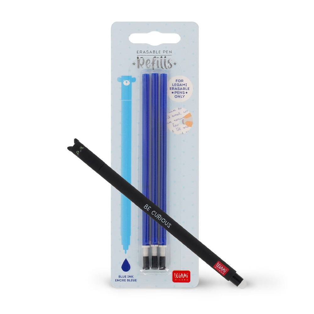 Legami Set Penna Cancellabile Kitty con Refill Blu Nuovo