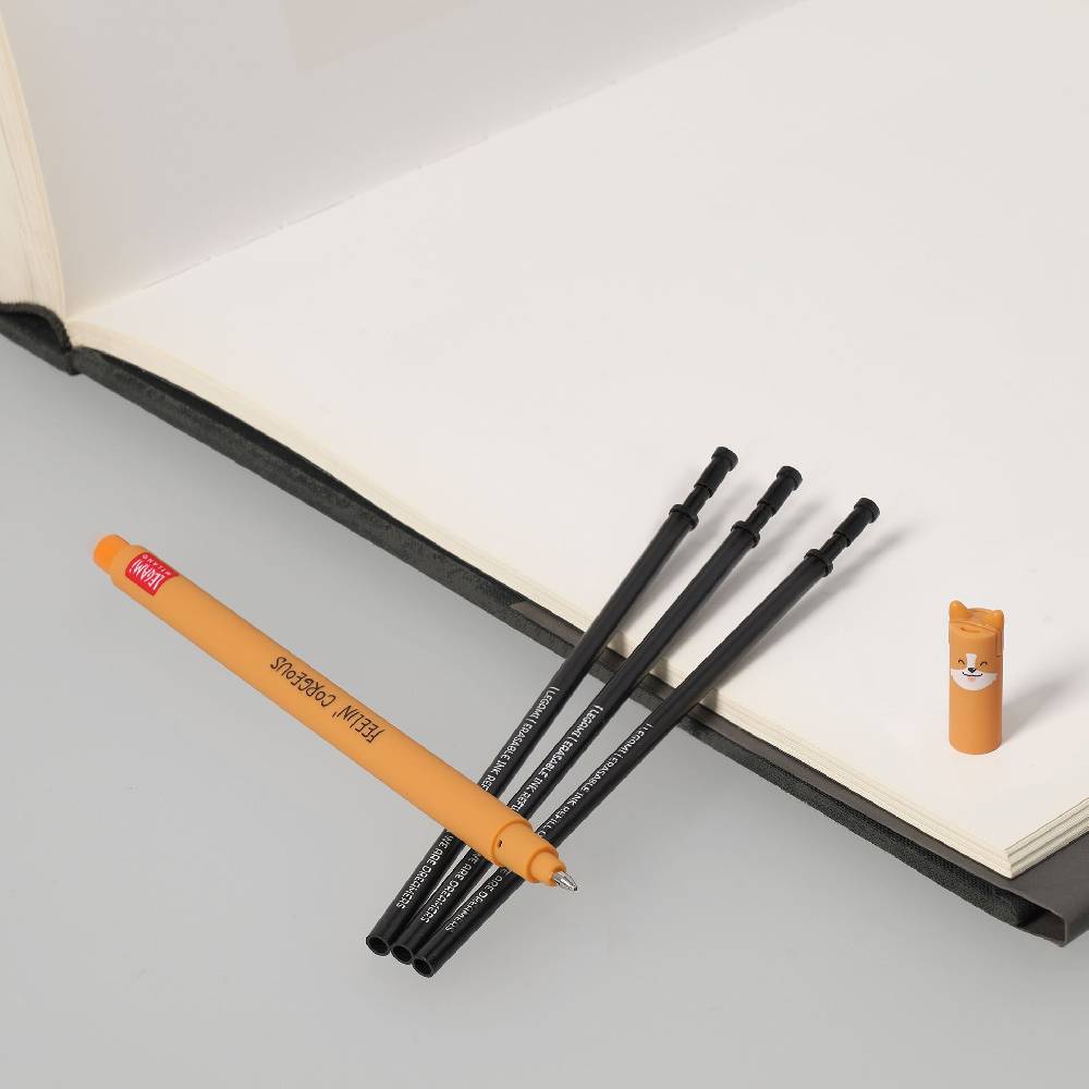 Legami Set Penna Cancellabile Corgi con Refill Nero Qualità