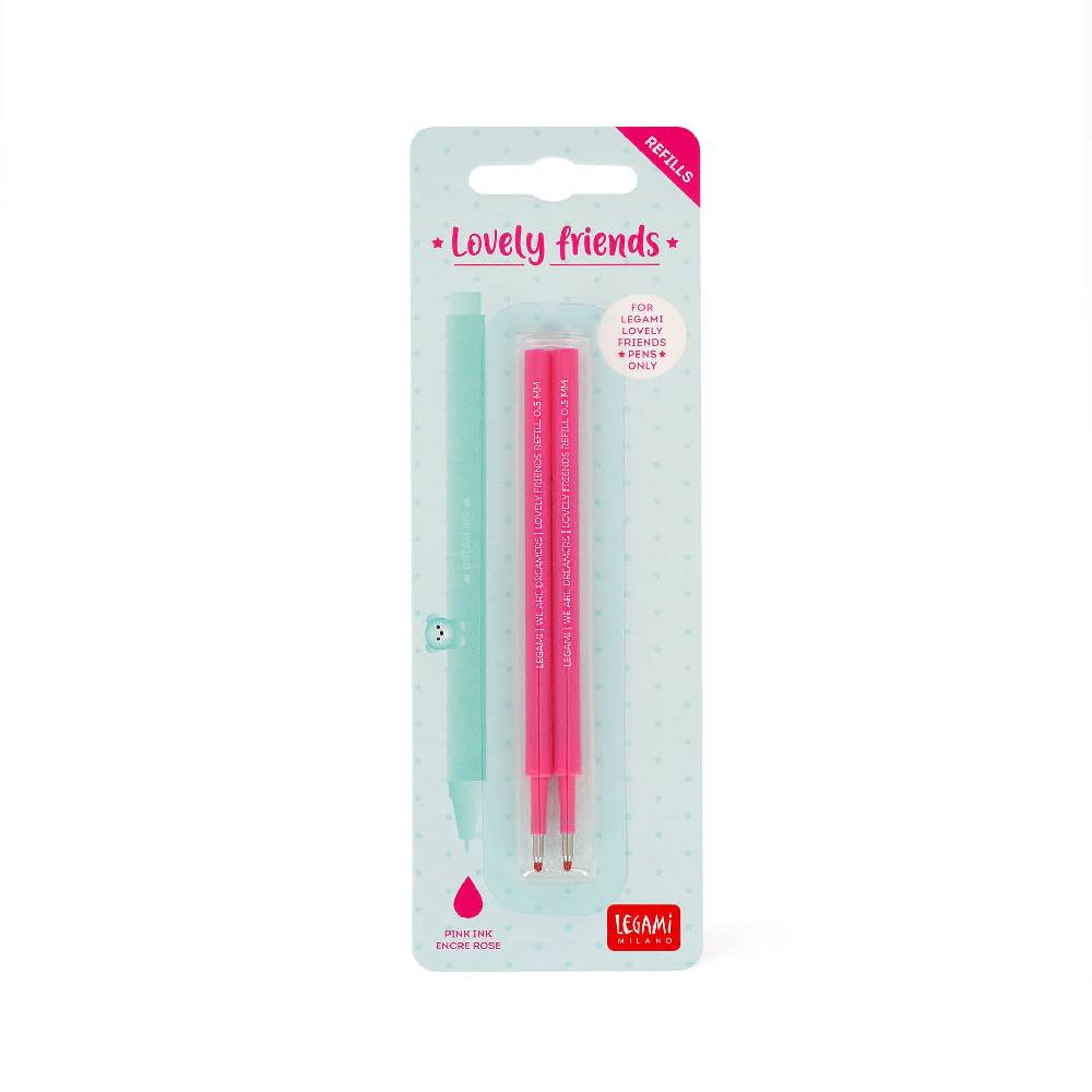 Legami Set di 2 Refill per Penna Gel - Lovely Friends Promozione Limitata