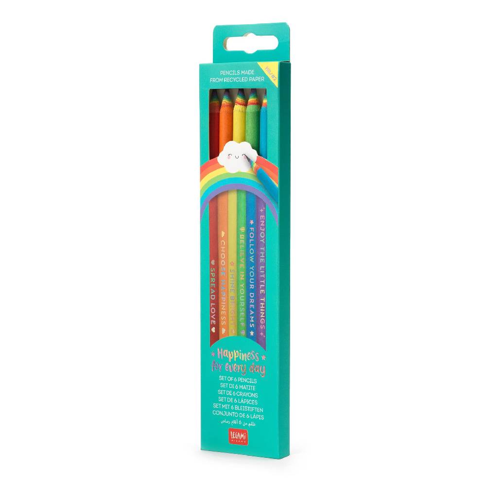 Legami Set di 6 Matite HB in Carta Riciclata Sottocosto
