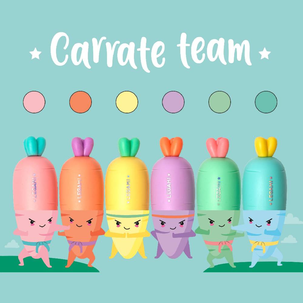 Legami Set di 6 Mini Evidenziatori - Carrate Team In Saldo