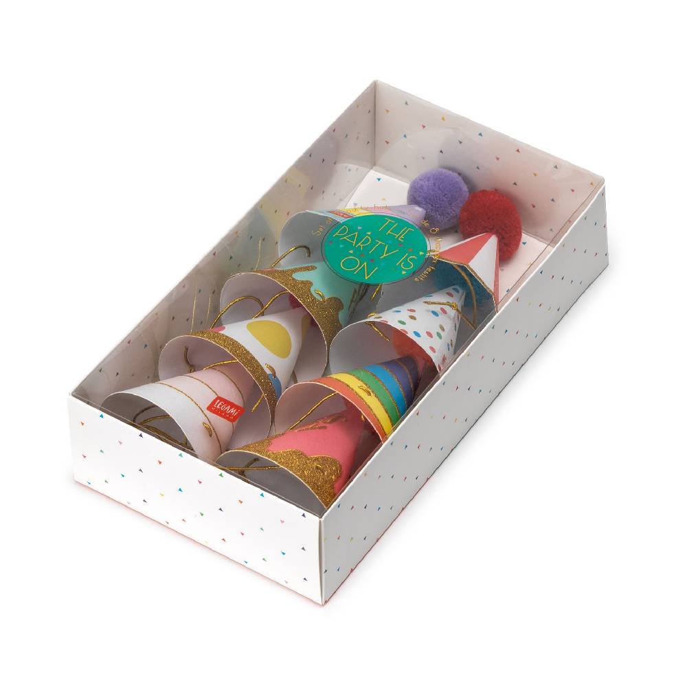 Legami Set di 8 Cappellini da Festa - The Party Is On Super sconto