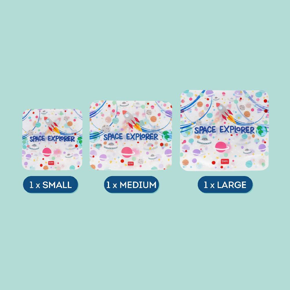 Legami Set di 3 Buste per Alimenti - Snack Bags Qualità
