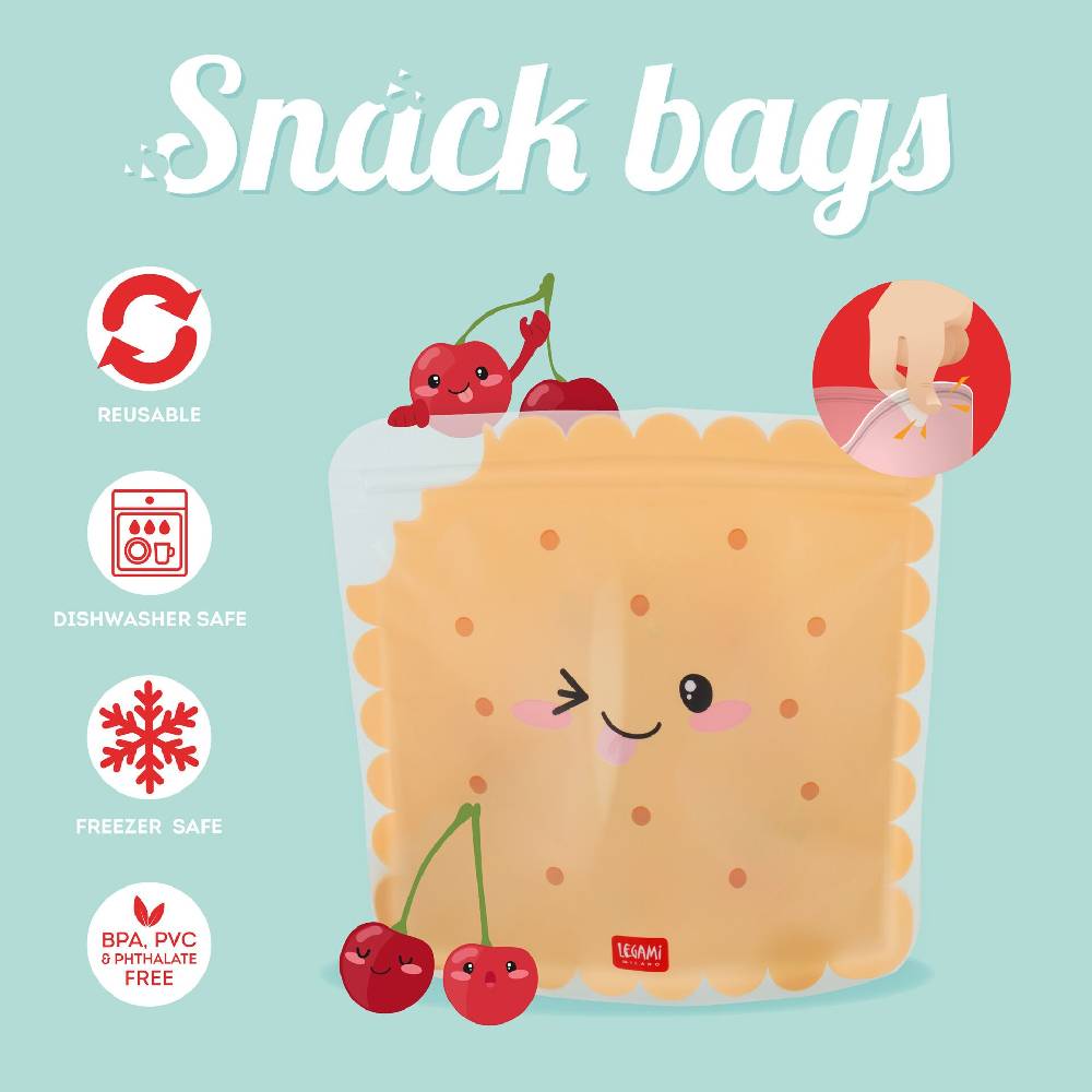 Legami Set di 3 Buste per Alimenti - Snack Bags Vendita