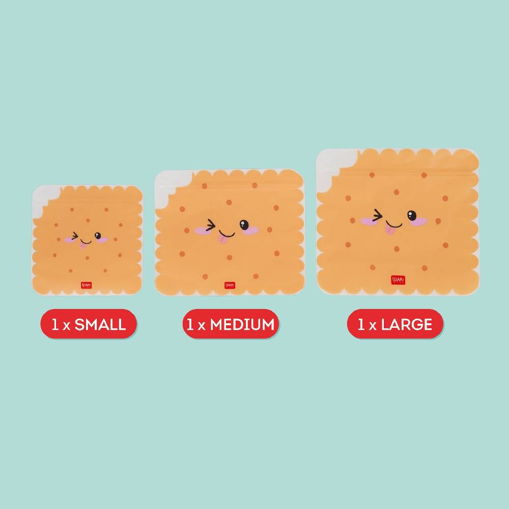 Legami Set di 3 Buste per Alimenti - Snack Bags Vendita