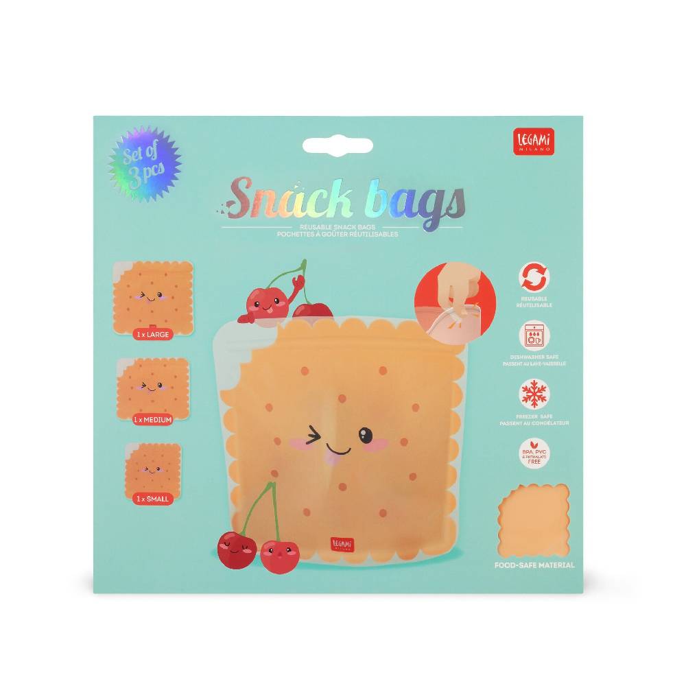 Legami Set di 3 Buste per Alimenti - Snack Bags Vendita