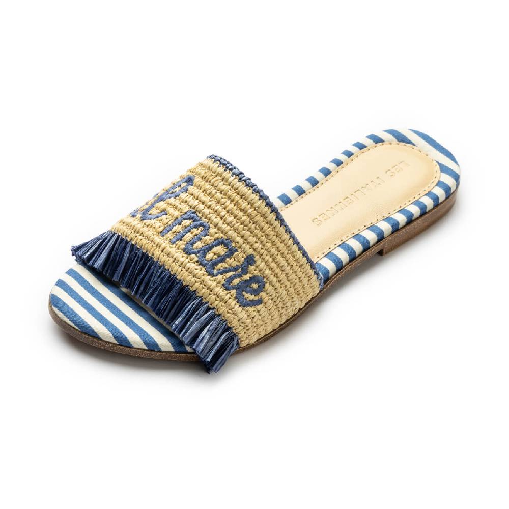 Les Italiennes Portami al Mare – Blu/Beige Rigato In Linea